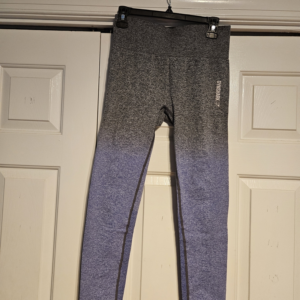 Gymshark Ombre Gray and Blue Kids Leggings
